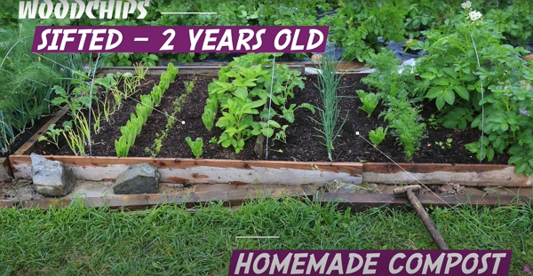 Vegetable growth compared with sifted 2-year-old woodchip compost versus homemade compost