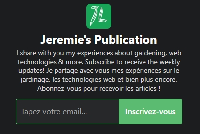 Subscription embed on a French Chrome profile