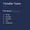 List of variable types