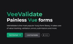 VeeValidate homepage and slogan