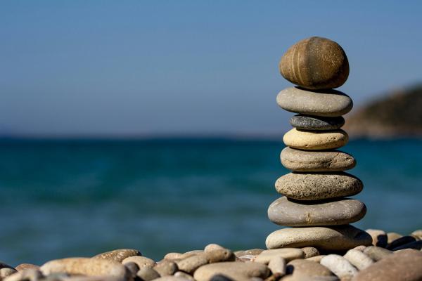 Sea current stone pile Sea current stone pile