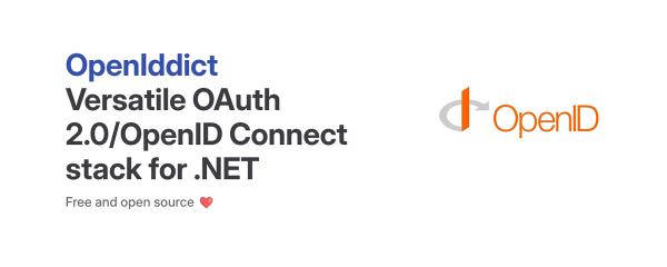 Screenshot of Openiddict homepage