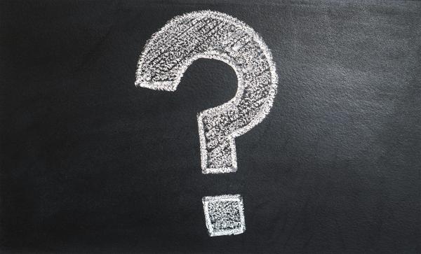 A question mark drawn with chalk