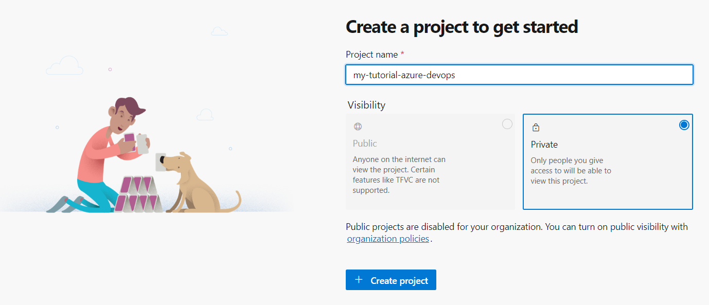 Choosing the first project name