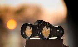 A pair of vintage binoculars